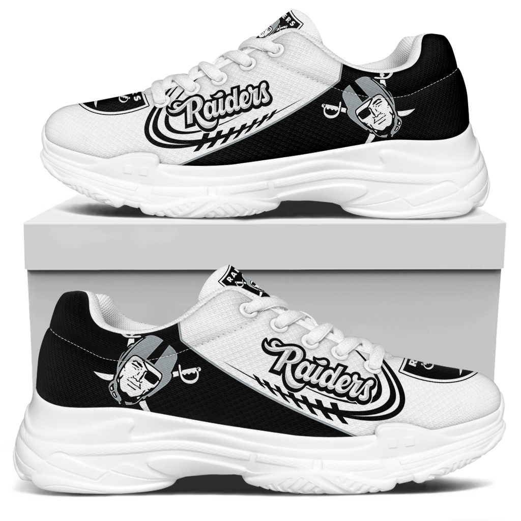 Women's Las Vegas Raiders Edition Chunky Sneakers With Line 006